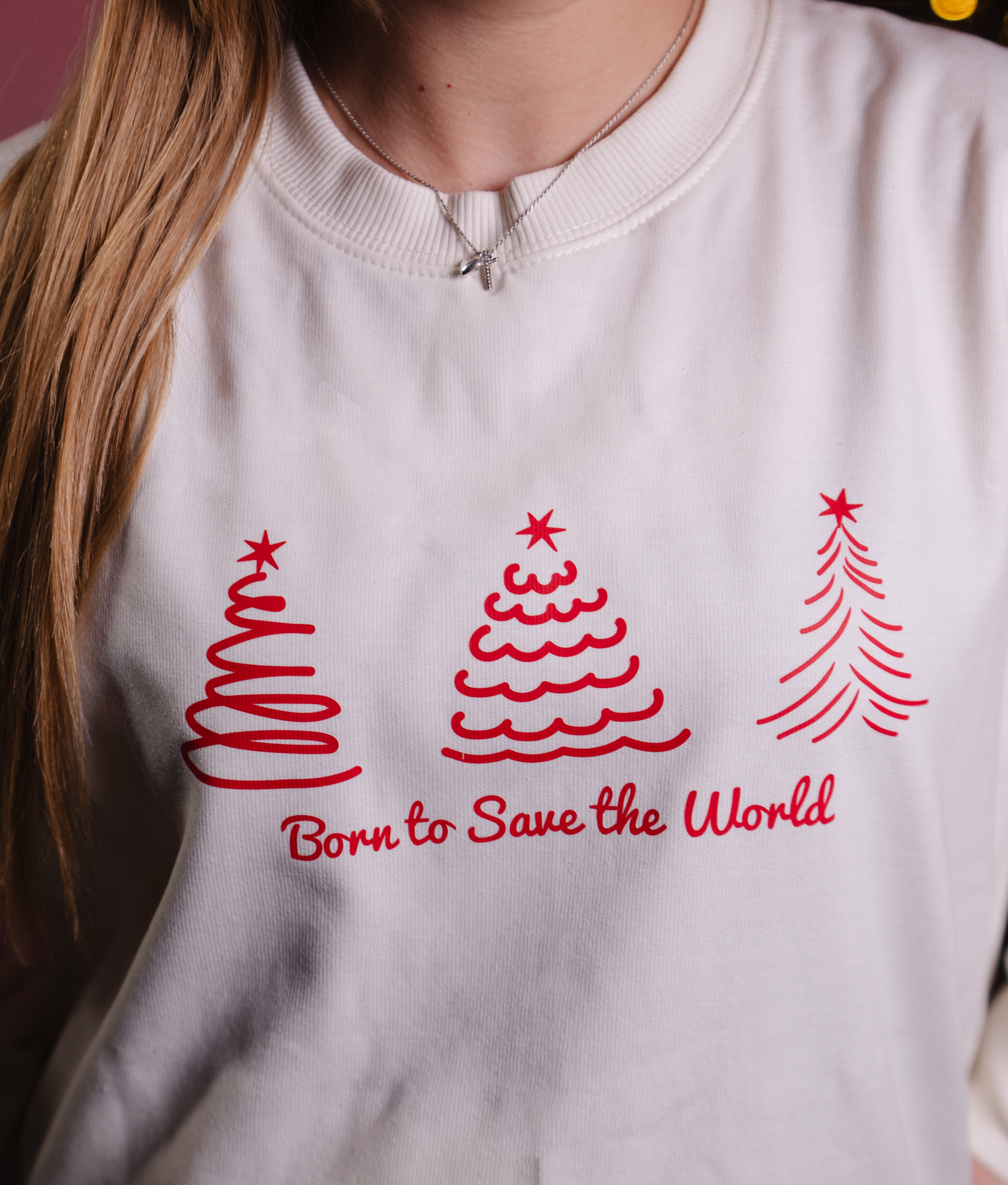 Saco Navideño (Hoodie) Born to Save World